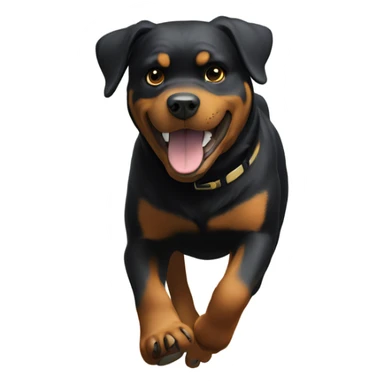 Rottweiler running and giving a thumbs up  sticker