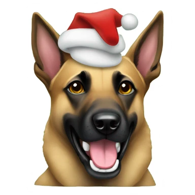 Belgian malinois Christmas sticker