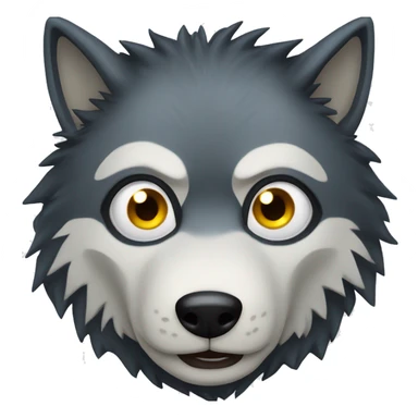 A scary looking wolf sticker