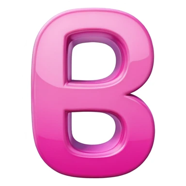 mix color pinks 3d letter p sticker