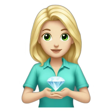 a diamond in the hands of a white girl sticker