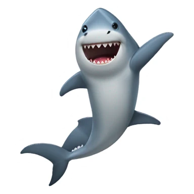 a shark with doing ballet sticker