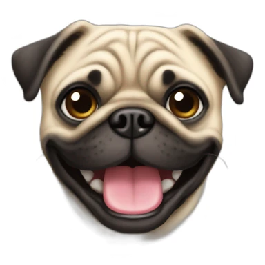 smile pug sticker