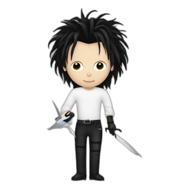 edward scissorhands cutting paper sticker