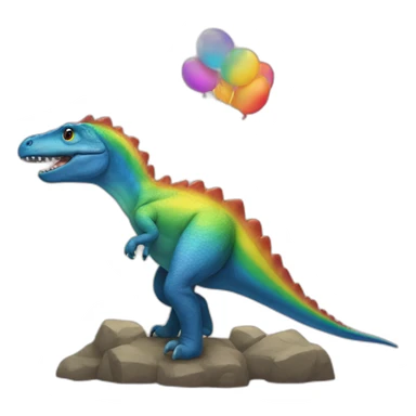 tiranosaur rainbow lgbt sticker