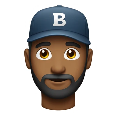 Joven con gorra y barba pensando sticker