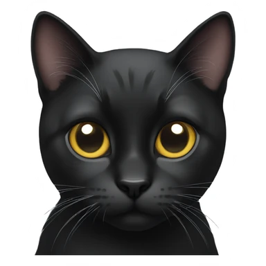 black cat with white spot in left side of nose sticker