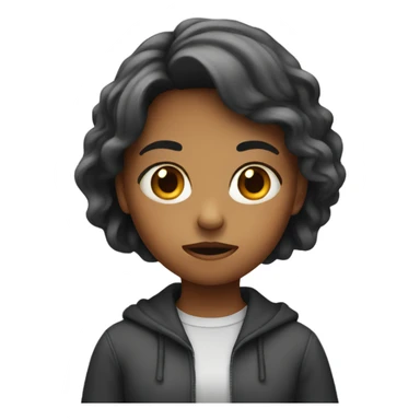 nervous girl  sticker