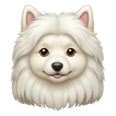 White long-haired dog sticker