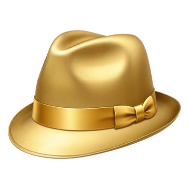 A gold fedora emoji sticker