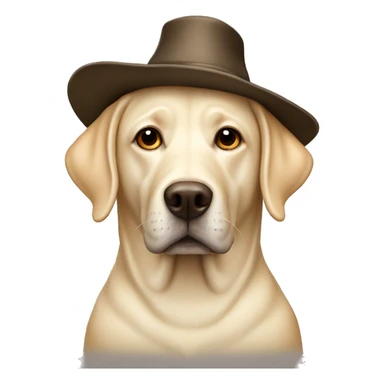 Cream lab wearing a pilgrim hat  sticker