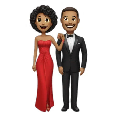 Lady singer very happy with his husband sticker