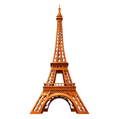 Orange Eiffel Tower sticker