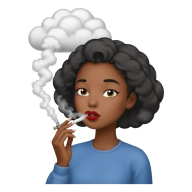 Black girl smoking  sticker