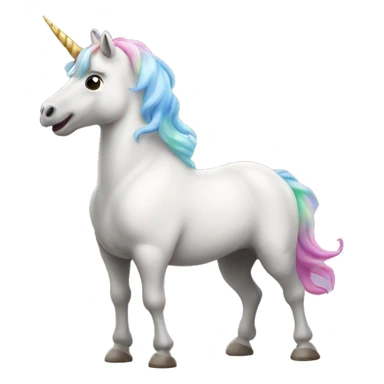 Unicorn farting sticker