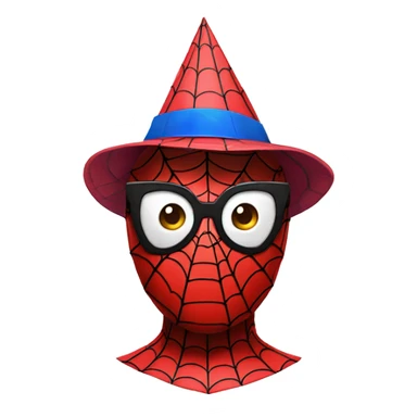 spider man with birthday hat sticker