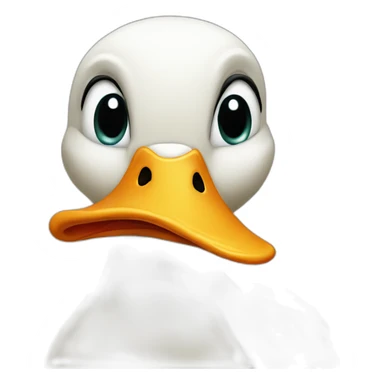 duck with crooked lips sticker