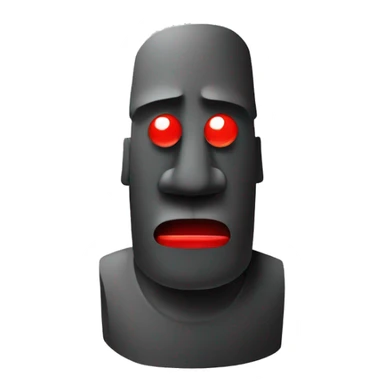 Moai smoking red eyes sticker