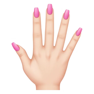 middle finger with cute pink nails sticker