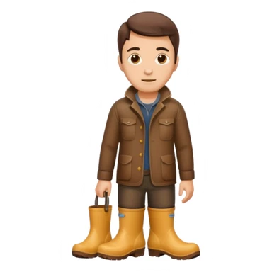 rubber boots men sticker