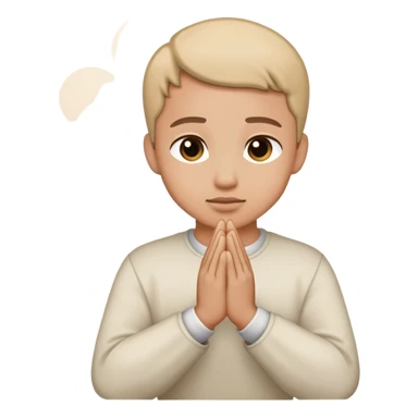 hands clasped in prayer sticker