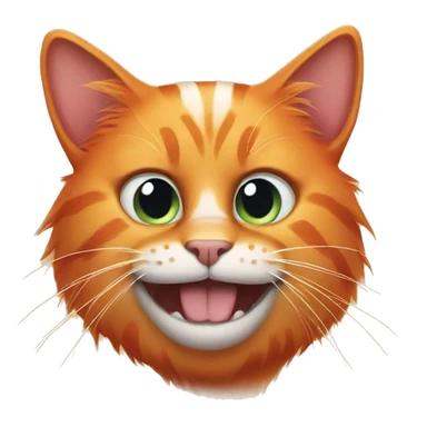 weird orange cat sticker
