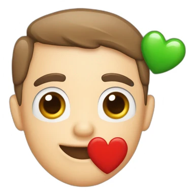 mano con dedo corazon levantado y el resto en puño sticker