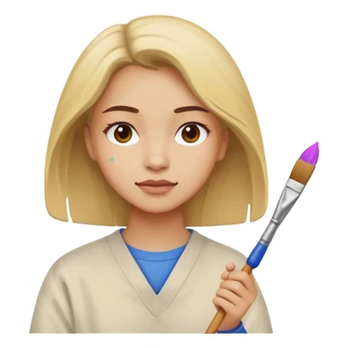 artiste peintre à sticker