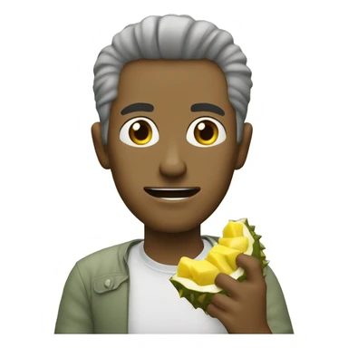 Man eatng durian sticker