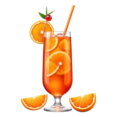 Aperol spritz with fruit skewer sticker