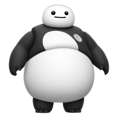 baymax in black sticker