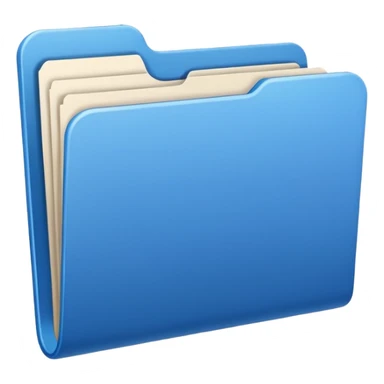 a blue file with blank name label on it sticker