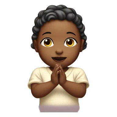 Baby girl with raised hands blessing  sticker