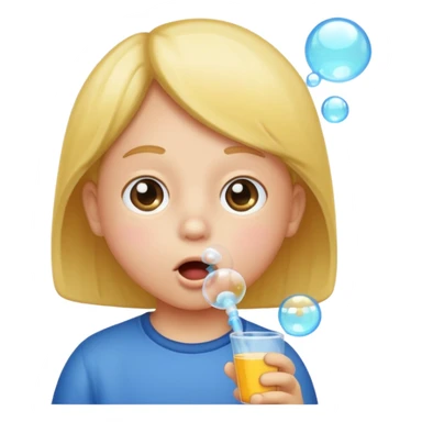 Bubble Blowing Kid sticker