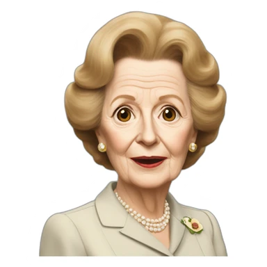 margaret thatcher's fursona sticker