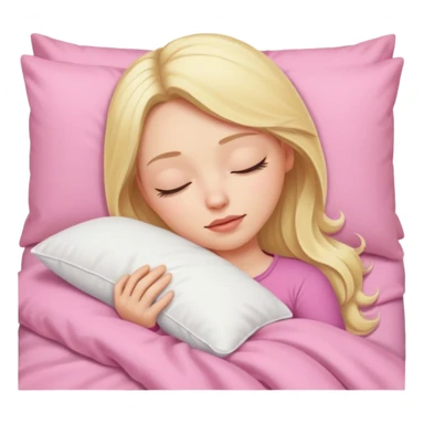 women-sleeping-in-bed-on-pink-blonde-woman sticker
