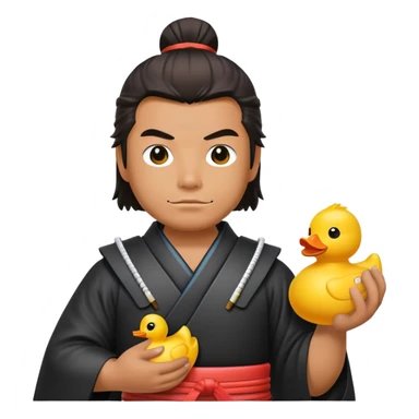 Samurai with rubber duck sticker