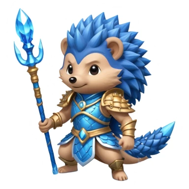water bender hedgehog warrior sticker