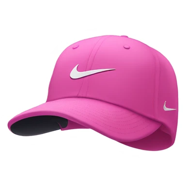 Pink hat with Nike swoosh on the front  sticker