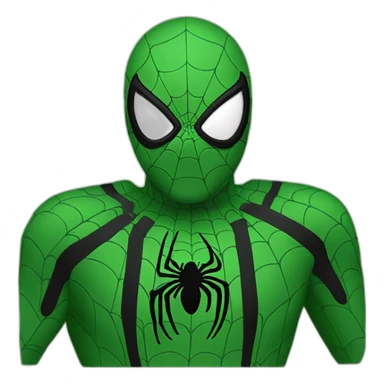 Man spider suit green sticker