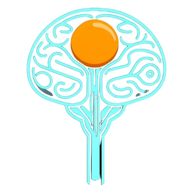 A bright, healthy brain surrounded by foods rich in phosphatidylserine precursors: salmon, egg yolk, fermented soy, and healthy fats, all connected by gentle glowing lines to the brain. sticker