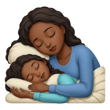 black woman sleeping sticker
