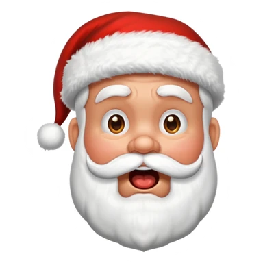 babbo natale ricoperto di neve con la bocca apary sticker