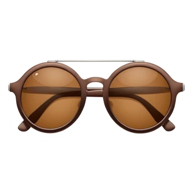 A pair of round-framed sunglasses with brown lenses sticker
