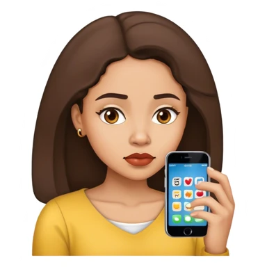 lightskin lady laying down scrolling on her phone bored sticker