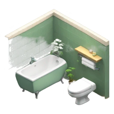 bathroom in the apartment isometric sticker