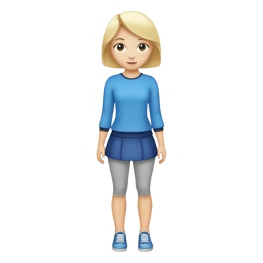 full body girl with blonde hair sticker