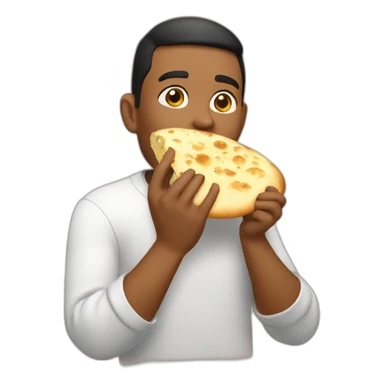 bro eating cheese naans sticker