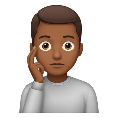 person standing hand on chin thinking sticker