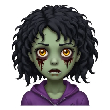 girl, zombie, black hair, medium long,...
girl  zombie, black hair, medium long curly, emo, shaggy, dark, spooky, creepy expression emoji created using Al. Copy and paste Boy, zombie, black hair, medium long, emo, shaggy, dark, spooky, creepy expression emoji to use or share on Discord and Slack. sticker
